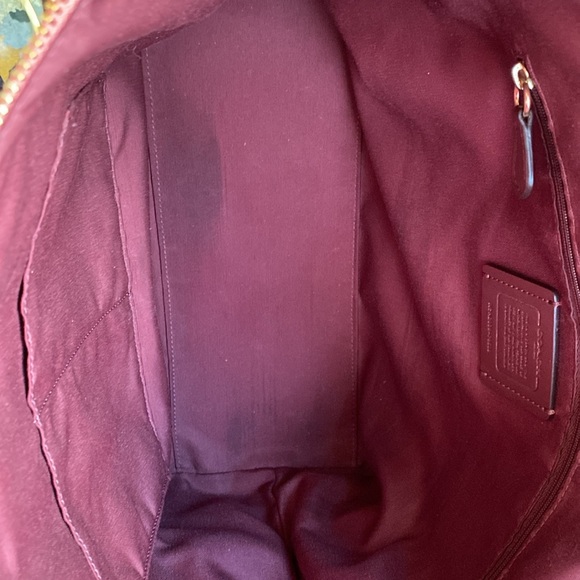 COACH  F79608 🧡💛POPPY💛🧡 CROSSGRAIN LEATHER GALLERY TOTE BAG 🌟EUC🌟 - Picture 13 of 17